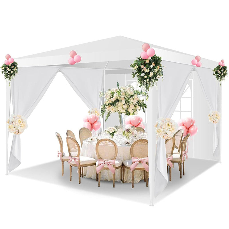 HOTEEL 10'x10'¡¢10'x20'¡¢10'x30' Canopy Party Tent with 4 Removable Sidewalls, Outdoor Tent for Parties, Event Tent, Large Canopy Tent for Weddings, Parties, Patio Camping Gazebo, All Season & Waterproof, White