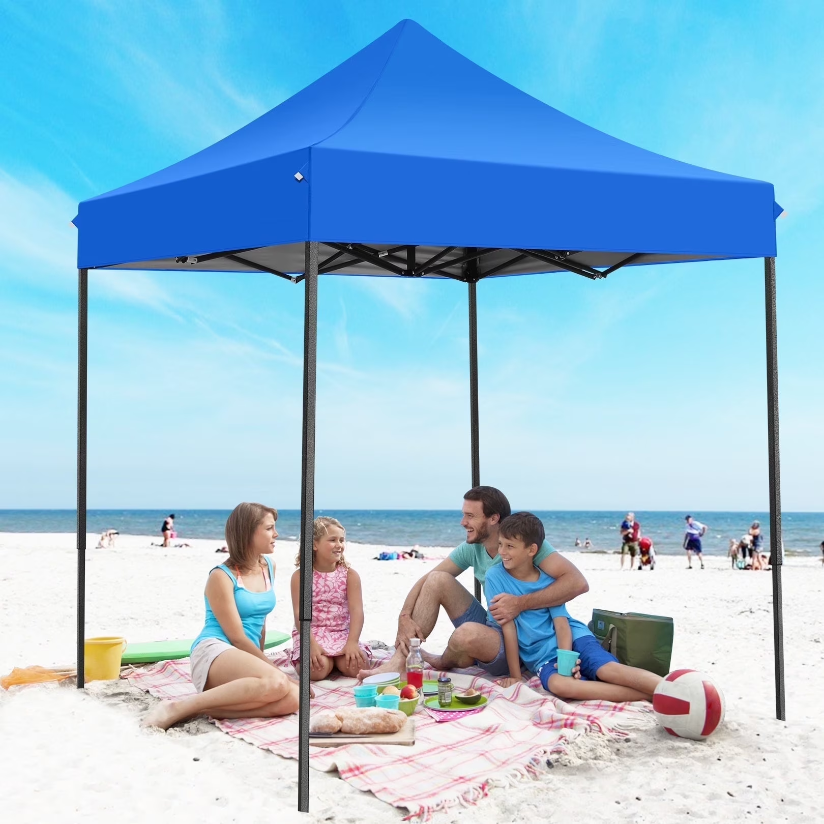 COBIZI 6.5x6.5 FT Pop up Canopy, Waterproof Commercial Canopy Tent,Outdoor Garden Gazebo, with Carry Bag