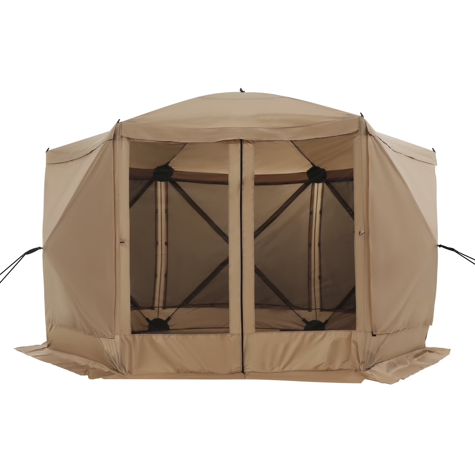 HOTEEL 10x10 ft Pop Up Gazebo Screen House Tent for Camping with 3 Sidewalls and Mosquito Netting, Waterproof, UV Resistant, Portable Carry Bag, for Outdoor Camping, Lawn and Backyard, Blue