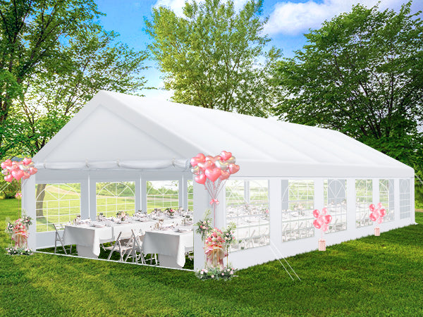 COBIZI 20'x40' Heavy Duty Party Canopy with 12 Sidewalls & Built-in Sandbags SPC000168