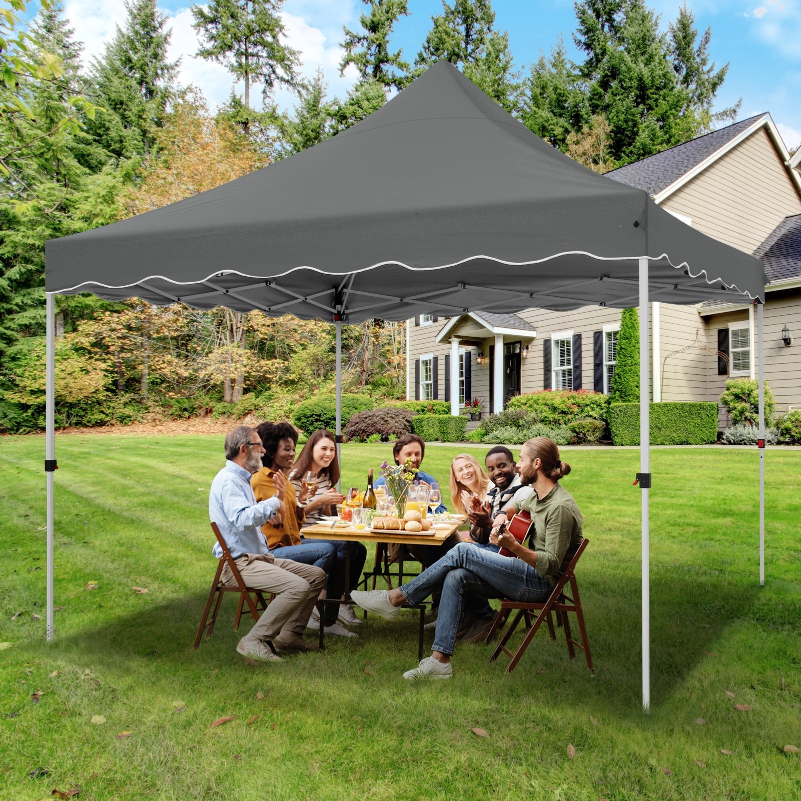 COBIZI 10'X10' Pop Up Canopy With 4 Sand Bag & Carry Bag SPC134