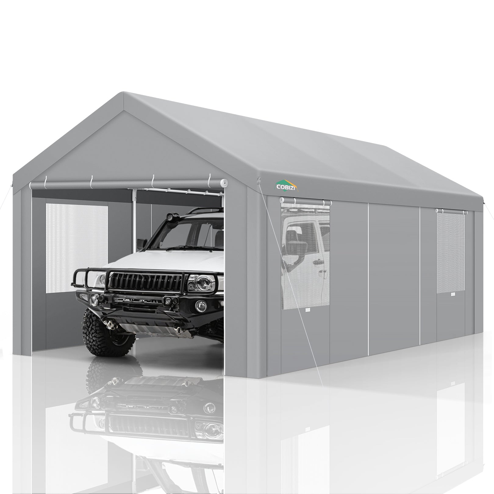 Cobizi 12'x20' Large Heavy Duty Canopy Carport with Steel Frame SPC104