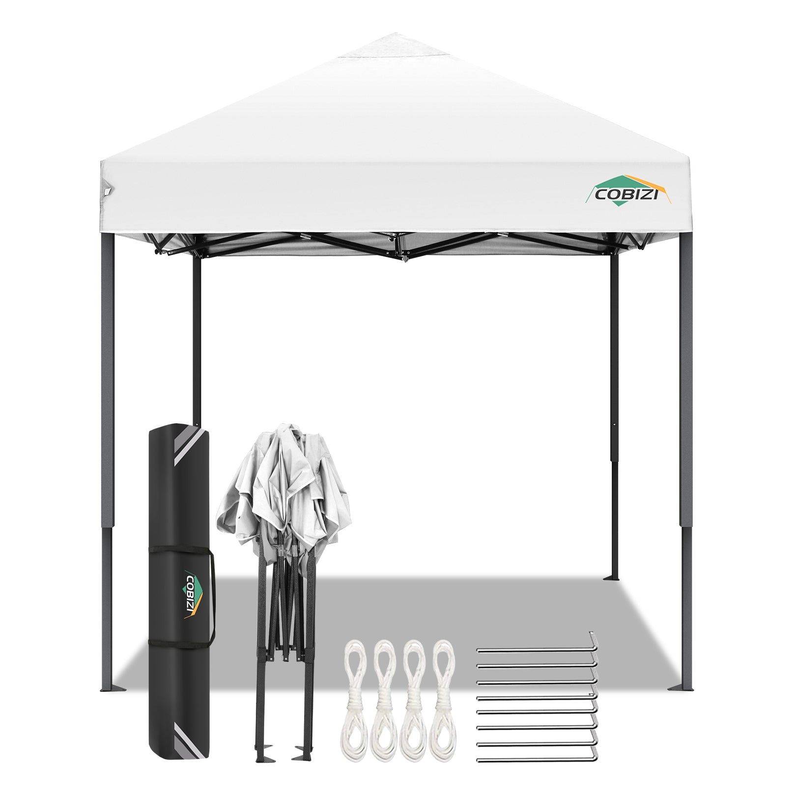 COBIZI 6.5x6.5 FT Pop up Canopy, Waterproof Commercial Canopy Tent,Outdoor Garden Gazebo, with Carry Bag