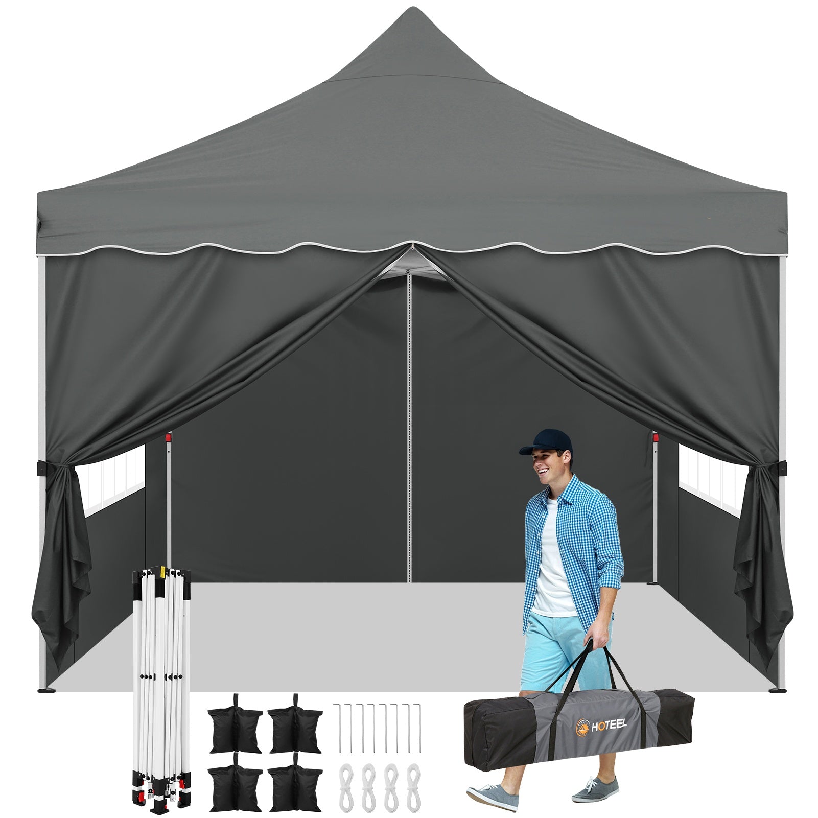 COBIZI 10'X10' Pop Up Canopy With 4 Sand Bag & Carry Bag SPC134