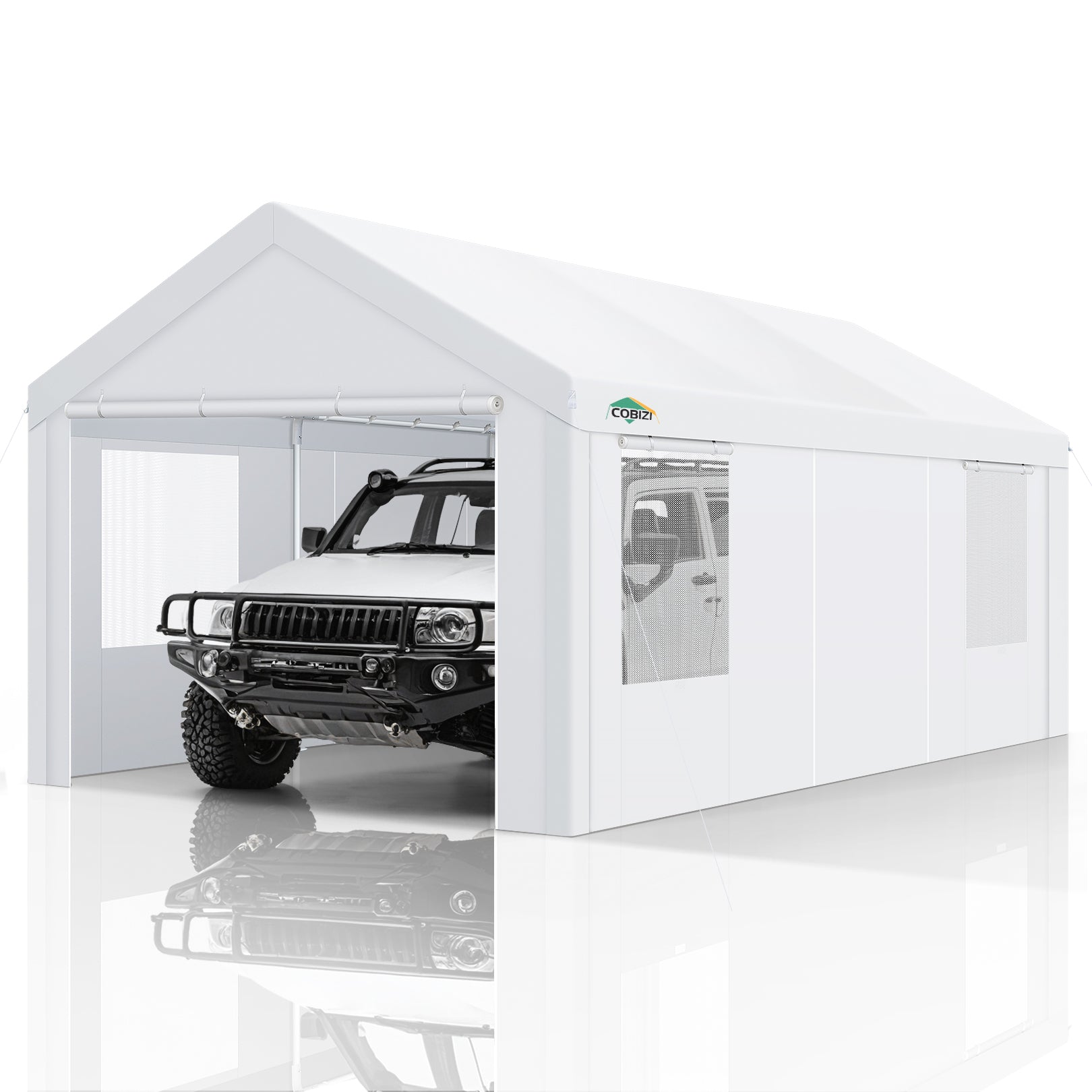 Cobizi 12'x20' Large Heavy Duty Canopy Carport with Steel Frame SPC104
