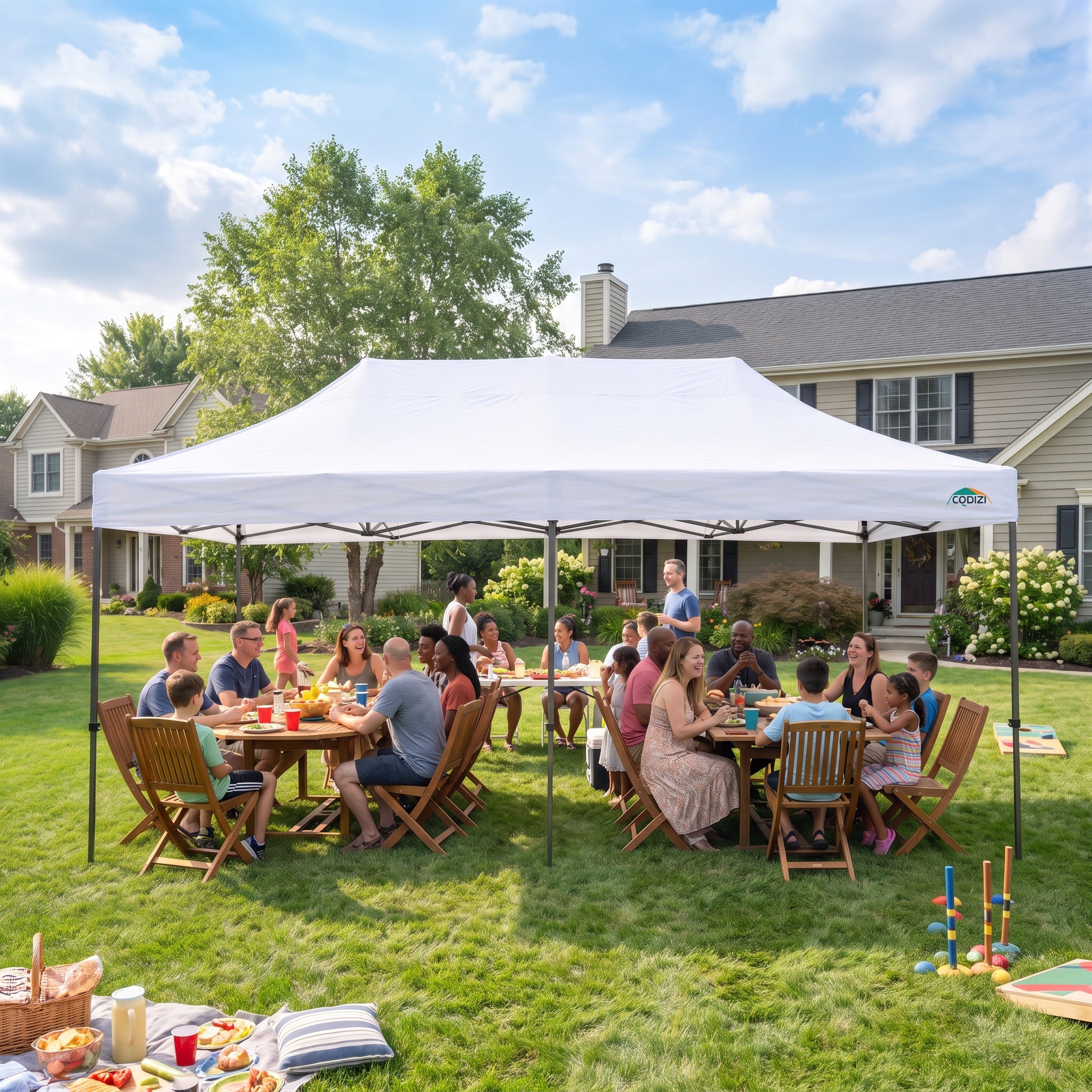 COBIZI 10'x20' Easy Pop Up Heavy Duty Canopy, Anti-UV & Waterproof SPC27