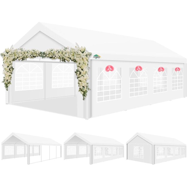 COBIZI 13x26 Heavy Duty Canopy Tent, Party Wedding Tent with Removable Sidewalls