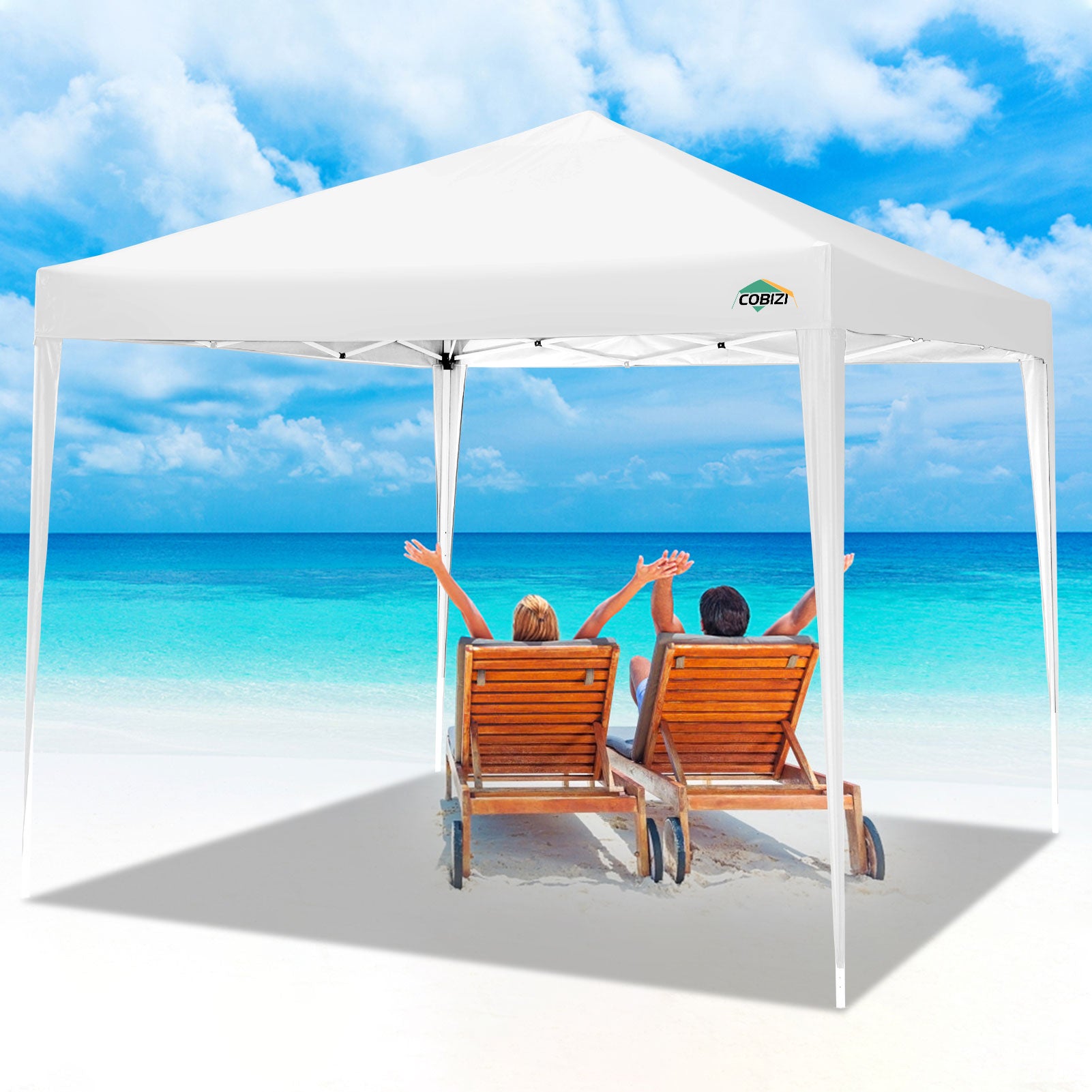 COBIZI Pop Up Canopy Gazebo Outdoor Shade Tent 10'X10' With 4 Sand Bag SPC000265