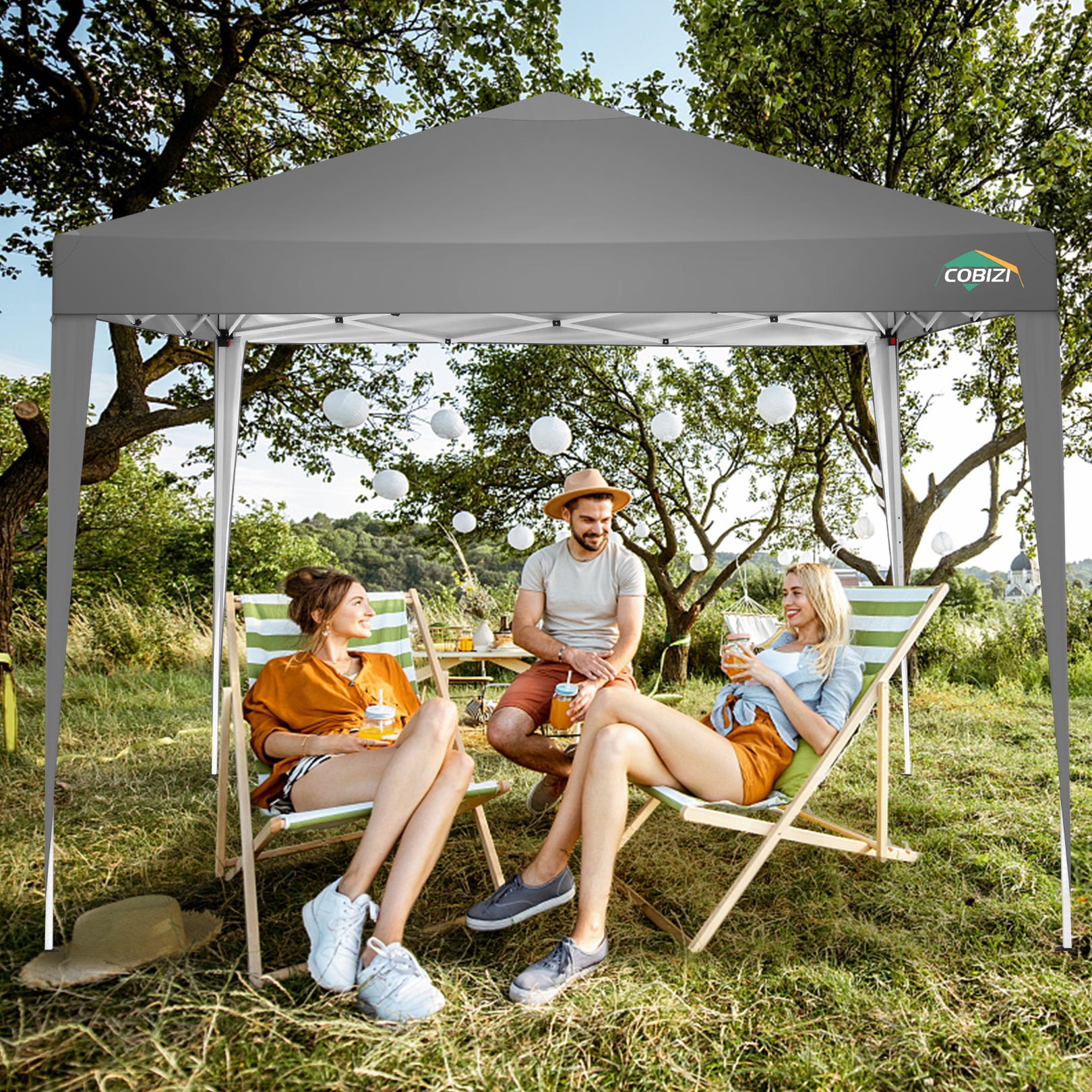 COBIZI Pop Up Canopy Gazebo Outdoor Shade Tent 10'X10' With 4 Sand Bag SPC265