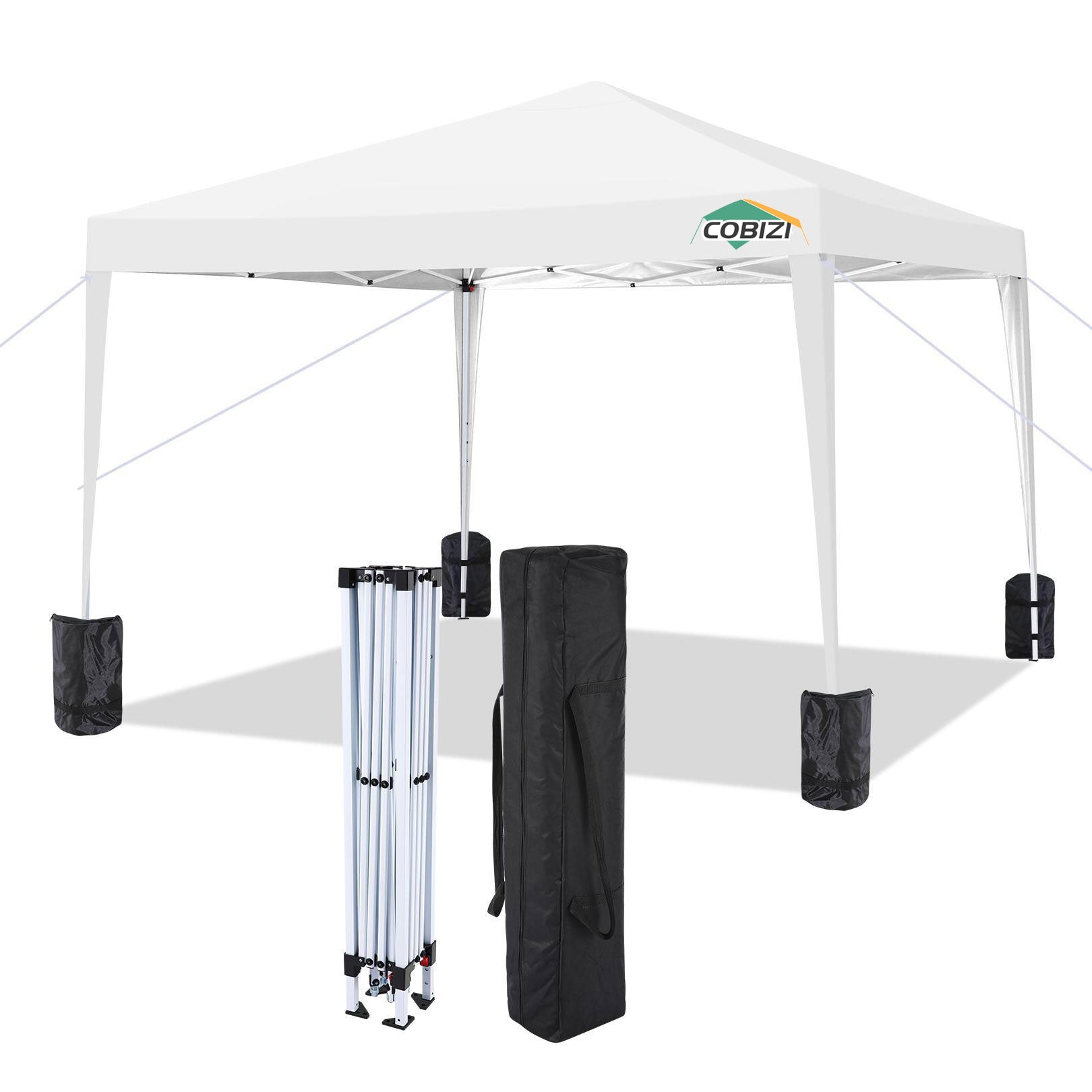COBIZI Pop Up Canopy Gazebo Outdoor Shade Tent 10'X10' With 4 Sand Bag SPC000265