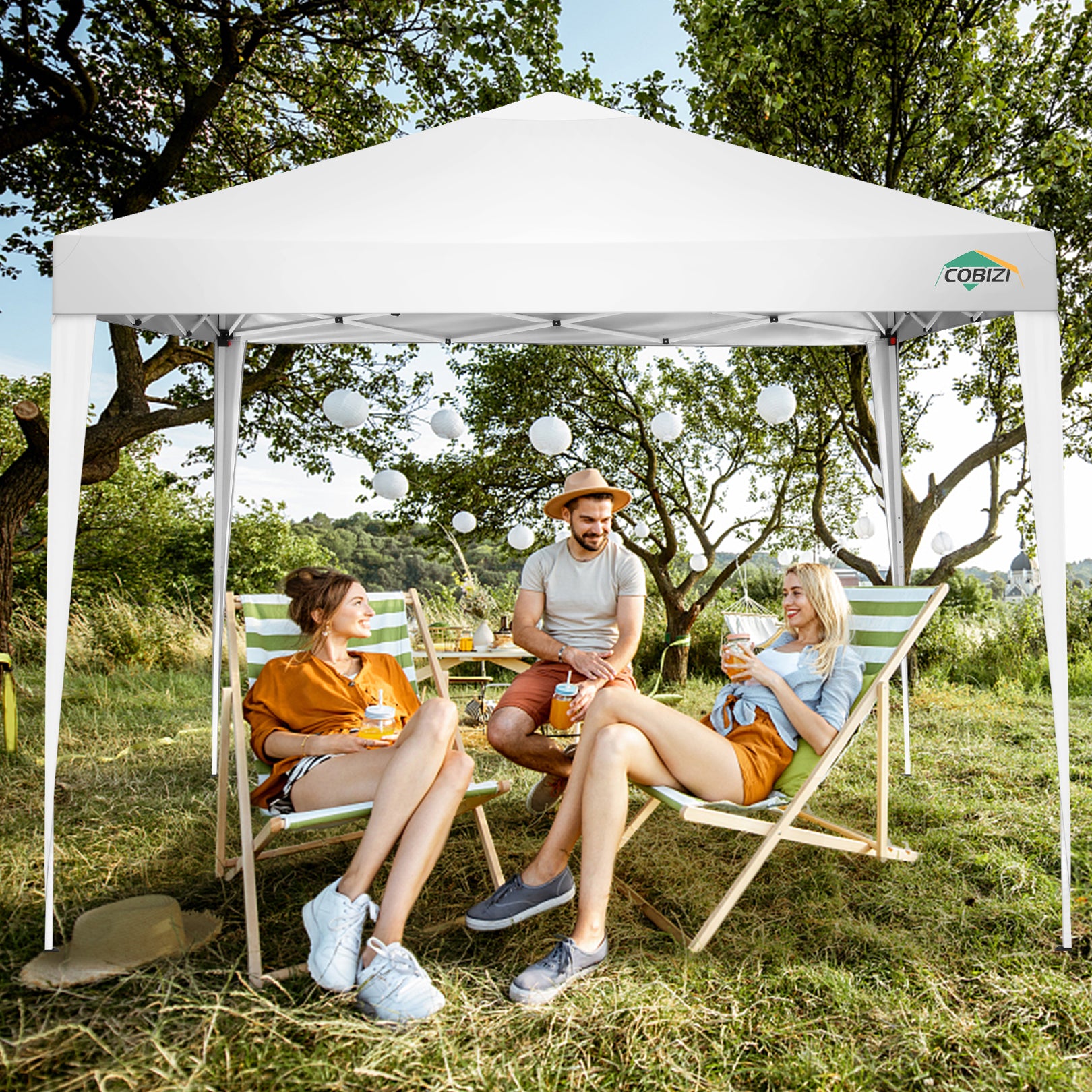COBIZI Pop Up Canopy Gazebo Outdoor Shade Tent 10'X10' With 4 Sand Bag SPC265