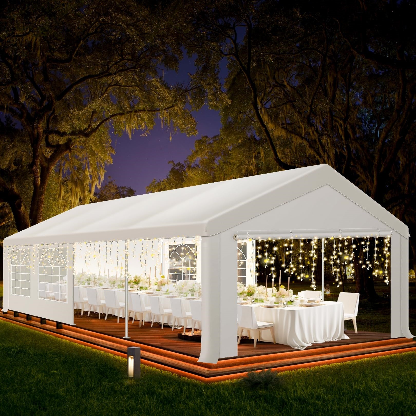 COBIZI 10¡®x30¡¯ Party Tent Heavy Duty, Wedding Tent, Event Tent for Parties, Carpas para Fiestas with 6 Removable Sidewalls