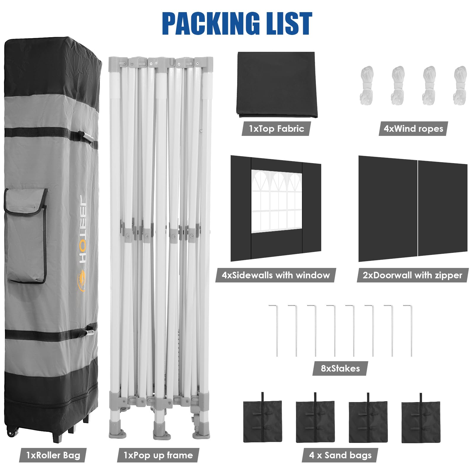 HOTEEL 10¡®x20¡¯ Pop up Canopy with 6 Removable Sidewalls Heavy Duty Party Tent Outdoor Event Gazebo Frame Thickened Commercial Canopy Tents