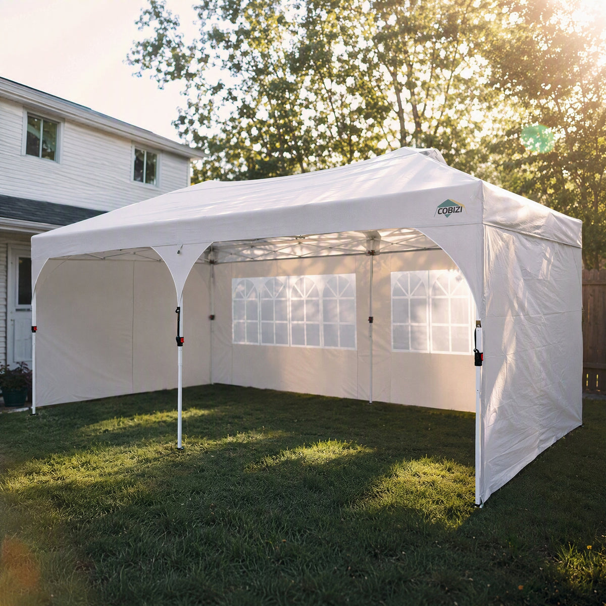 Cobizi 10'x20' Instant Pop Up Canopy With One Push Central Button Air Vent & Reflective Strip SPC142