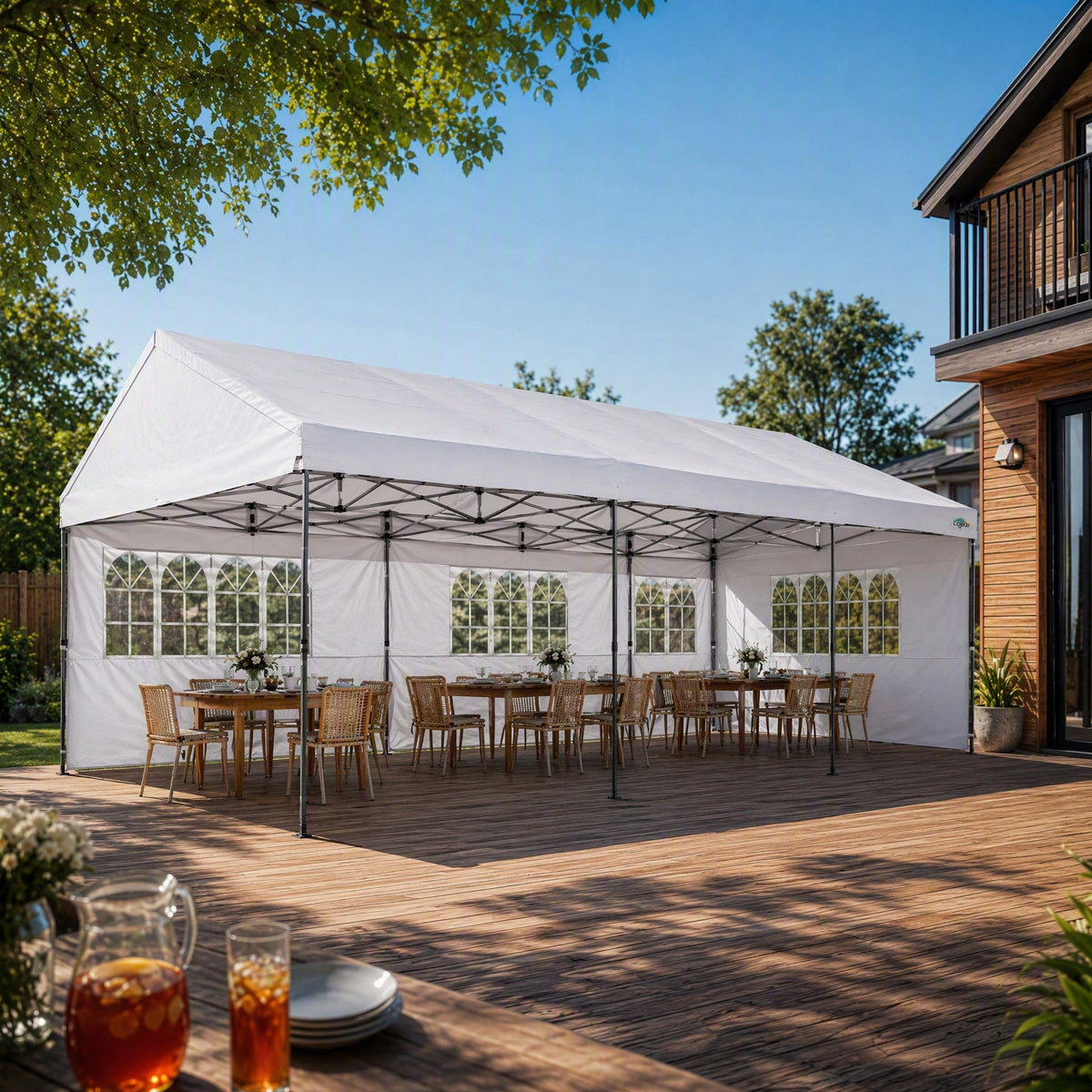 COBIZI 10'x30' Easy Pop Up Heavy Duty Large Canopy, Anti-UV & Waterproof SPC36