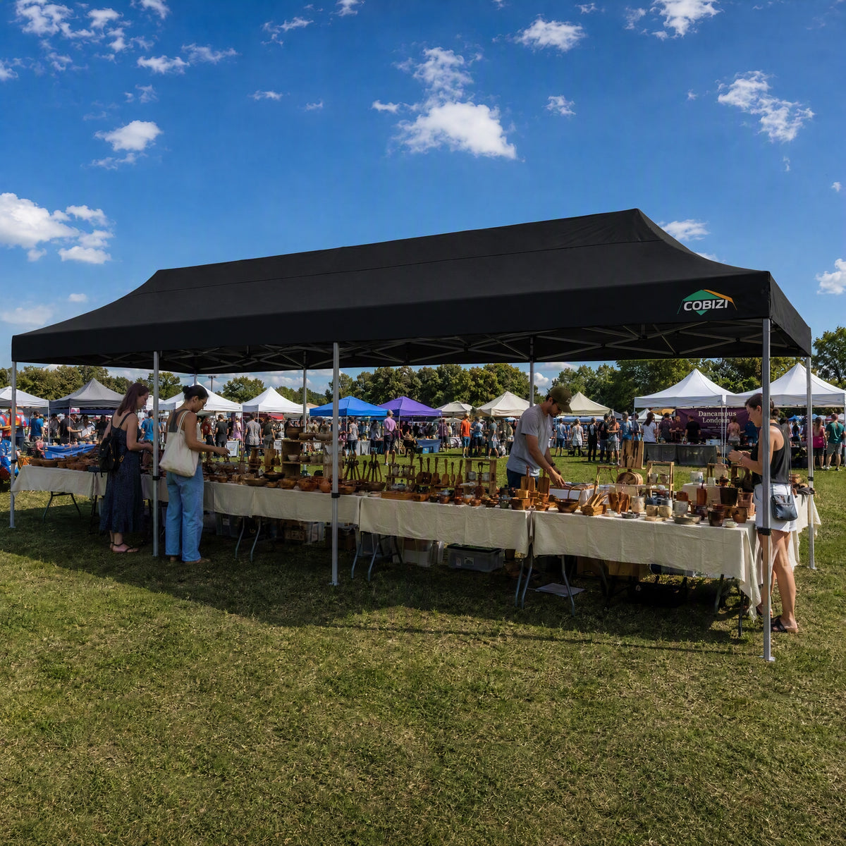 COBIZI 10'x30' Large Pop up Canopy, Easy Set Up With 8 Removable Sidewalls SPC257