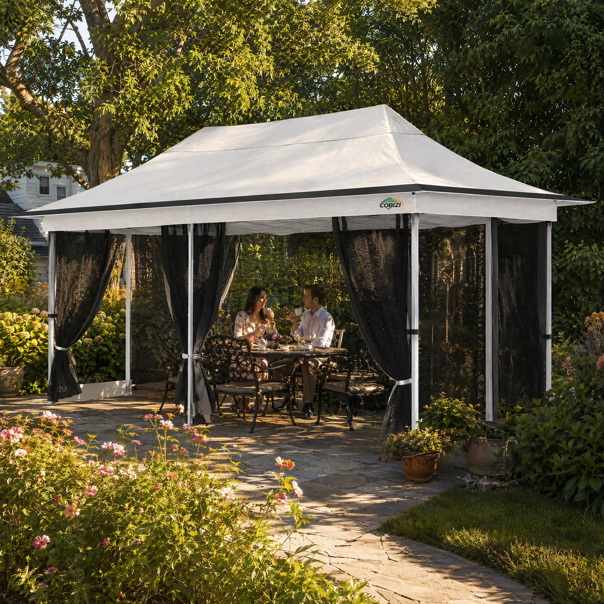 COBIZI 12'x20' Pop Up Gazebo Easy Setup with Mosquito Netting SPC251
