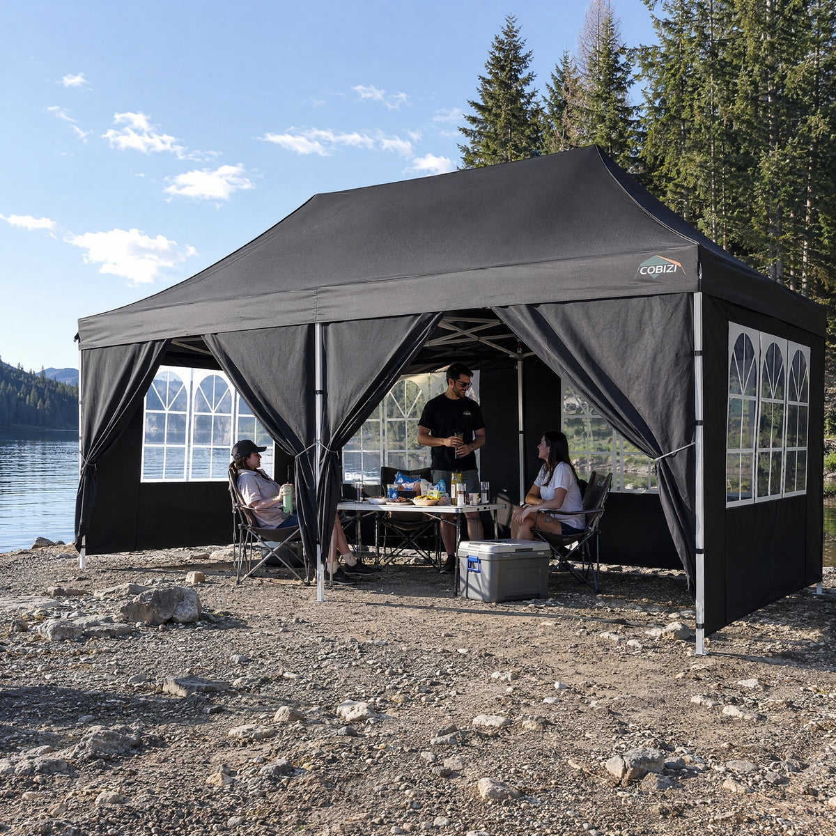 COBIZI 10'x20' Pop Up Waterproof Party Tent Canopy with 6 Removable Sidewalls AMA5924
