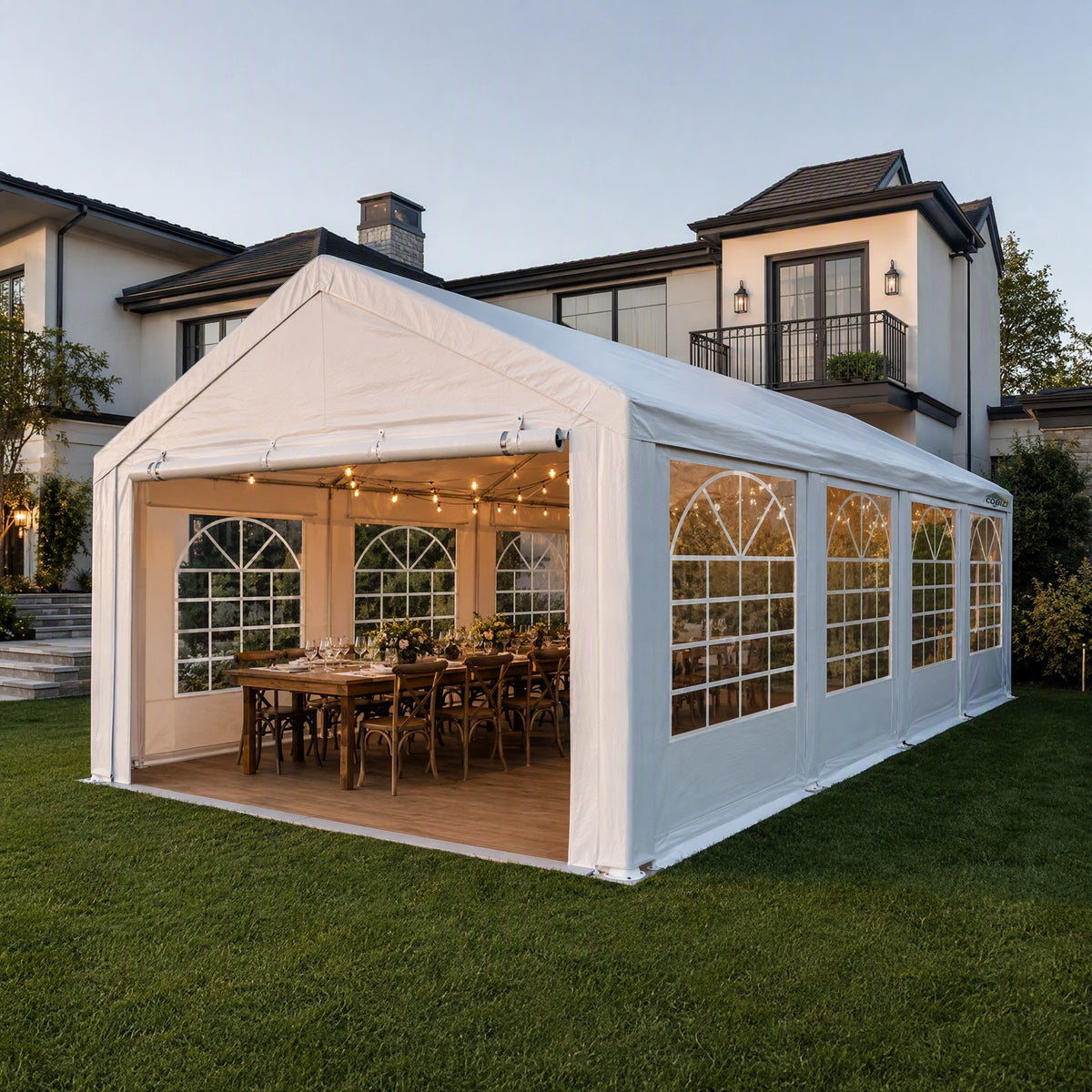 COBIZI 10'x30' Heavy Duty Party Canopy with Removable Sidewall Windows SPC124