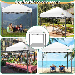 COBIZI 6.5x6.5 FT Pop up Canopy, Waterproof Commercial Canopy Tent,Outdoor Garden Gazebo, with Carry Bag