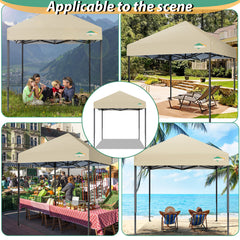 COBIZI 6.5x6.5 FT Pop up Canopy, Waterproof Commercial Canopy Tent,Outdoor Garden Gazebo, with Carry Bag