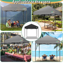 COBIZI 6.5x6.5 FT Pop up Canopy, Waterproof Commercial Canopy Tent,Outdoor Garden Gazebo, with Carry Bag