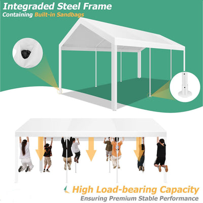 COBIZI 10' x 20' party tent, suitable for wedding parties, outdoor events, gazebos, shelter awnings, with removable side wall windows