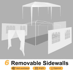 HOTEEL Party Tent 10x20 Canopy Tents for Parties with 6 Removable Sidewalls, Waterproof Outdoor Tent for Weddings and Events