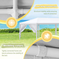 HOTEEL Party Tent 10x30 Canopy Tents for Parties with 8 Removable Sidewalls, Waterproof Outdoor Tent for Weddings and Events