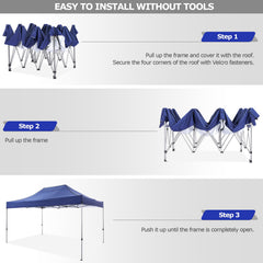 HOTEEL 10x15 Heavy Duty Canopy, Pop up Commercial Canopy Tent with 4 Sidewalls, Easy Up Wedding Party Tent, Outdoor Instant Carport Gazebo