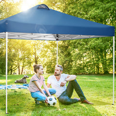 10' x 10' Adjustable Height Pop-up Canopy Tent Fully Waterproof Instant Outdoor Canopy Folding Shelter with 4 Removable Sidewalls, Air Vent on The Top, 4 Sandbags, Carrying Bag