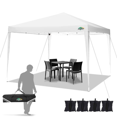 COBIZI Pop Up Canopy Gazebo Outdoor Shade Tent 10'X10' With 4 Sand Bag SPC000265