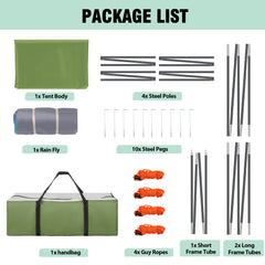 COBIZI 6 Person Tent for Camping, Easy Setup Camping Tent with Rainfly & Screen Windows for Camping/Traveling/Family Gathering/Hiking/Beach