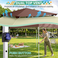 HOTEEL 10x10 Gazebo Canopy Tent with 4 Netting Sidewalls,Pop up Gazebo Tents,Outdoor Party Tents with Sandbags