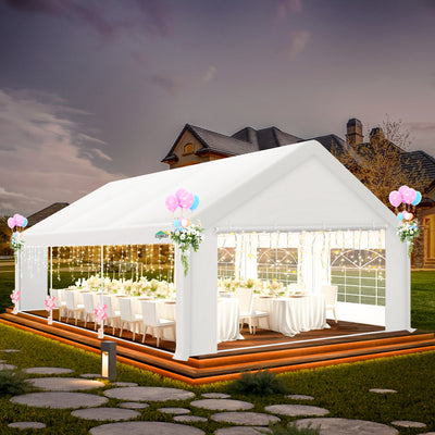 COBIZI 20'x20' Heavy Duty  Party Canopy with 6 Sidewalls & Built-in Sandbags SPC280