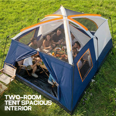 HOTEEL 10 Person Camping Tent Family Tents, Instant Cabin Tents, Family Cabin Multi Room Pop Up Tents Car Camping for Parties, Music Festival Tent, Big, Easy Up, Included Storage Pockets