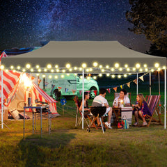 COBIZI 10x20 Pop Up Canopy Tent Heavy Duty with 6 Removable Sidewalls, Commercial Heavy Duty Pop Up Tent for Parties All Weather Waterproof and UV 50+ Wedding Tent with Roller Bag(Legs Upgraded)