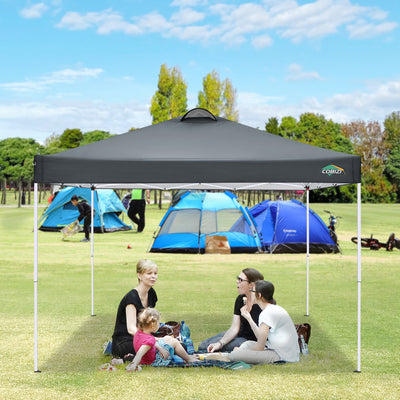 COBIZI Pop Up Canopy Shade Waterproof Tent 10'x10' With Sidewalls Vent SPC201