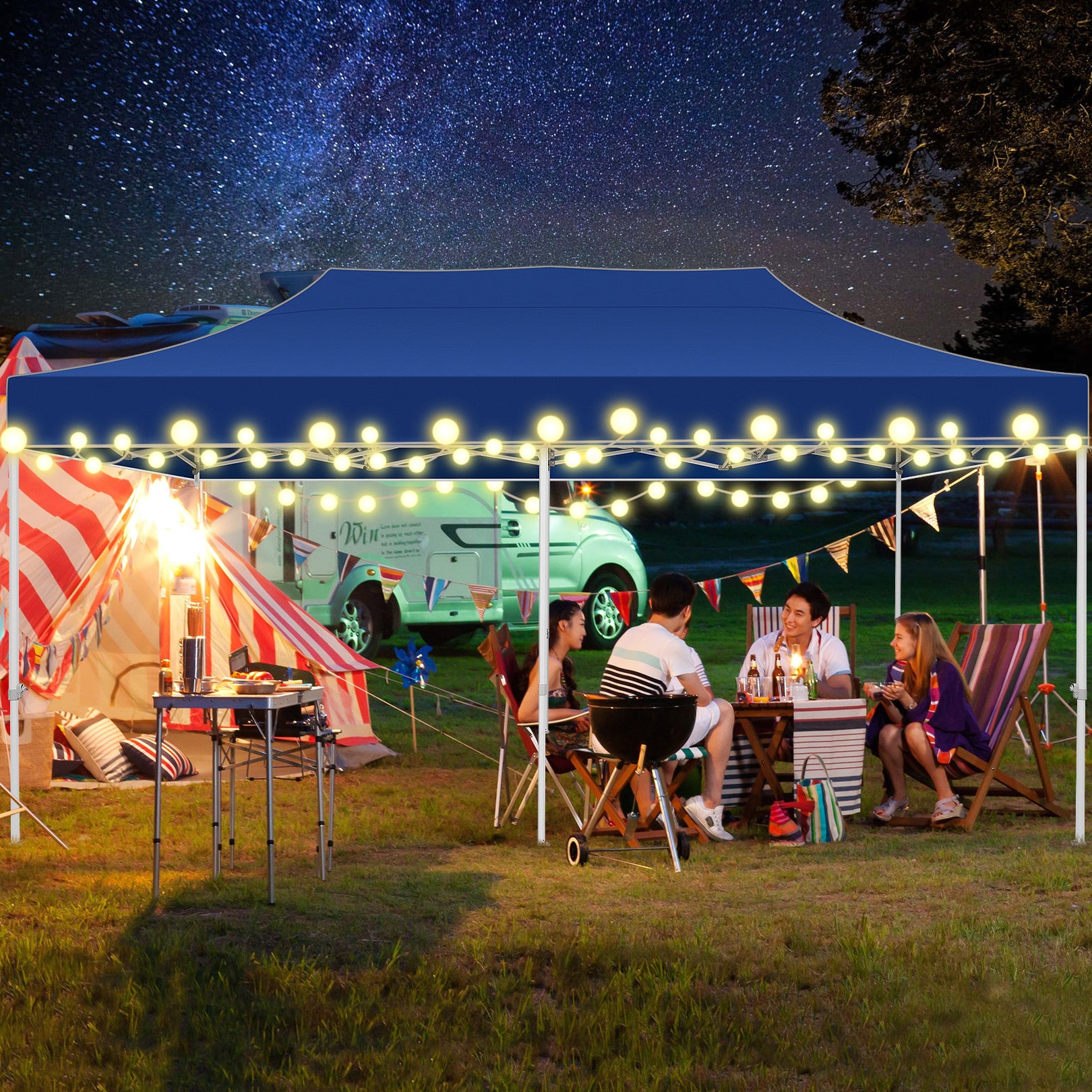 COBIZI 10x20 Pop Up Canopy Tent Heavy Duty with 6 Removable Sidewalls, Commercial Heavy Duty Pop Up Tent for Parties All Weather Waterproof and UV 50+ Wedding Tent with Roller Bag(Legs Upgraded)