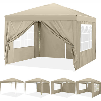COBIZI 10¡®x10¡¯ Pop up Canopy Tent Protable Canopy Tent with 4 Sidewalls Waterproof Commercial Instant Shelter Tent for Parties, Wedding