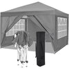 Cobizi 10'x10'、10'x20'、10'x30'Pop up Canopy Tent, Protable Canopy Tent with 6 Sidewalls Waterproof Commercial Pop up Tent for Parties, Wedding, Camping, Courtyard with Carry Bag,White
