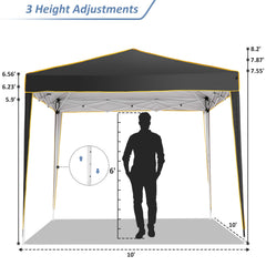 COBIZI 10x10 Pop up Canopy with Sidewalls,Waterproof Tent for Parties Wedding Event,Instant Outdoor Gazebos with Carry Bag,Stakes,Ropes & Sandbags