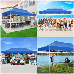 COBIZI 10x20 Pop Up Canopy Tent Heavy Duty with 6 Removable Sidewalls, Commercial Heavy Duty Pop Up Tent for Parties All Weather Waterproof and UV 50+ Wedding Tent with Roller Bag(Legs Upgraded)