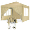 Cobizi 10'x10'、10'x20'、10'x30'Pop up Canopy Tent, Protable Canopy Tent with 6 Sidewalls Waterproof Commercial Pop up Tent for Parties, Wedding, Camping, Courtyard with Carry Bag,White