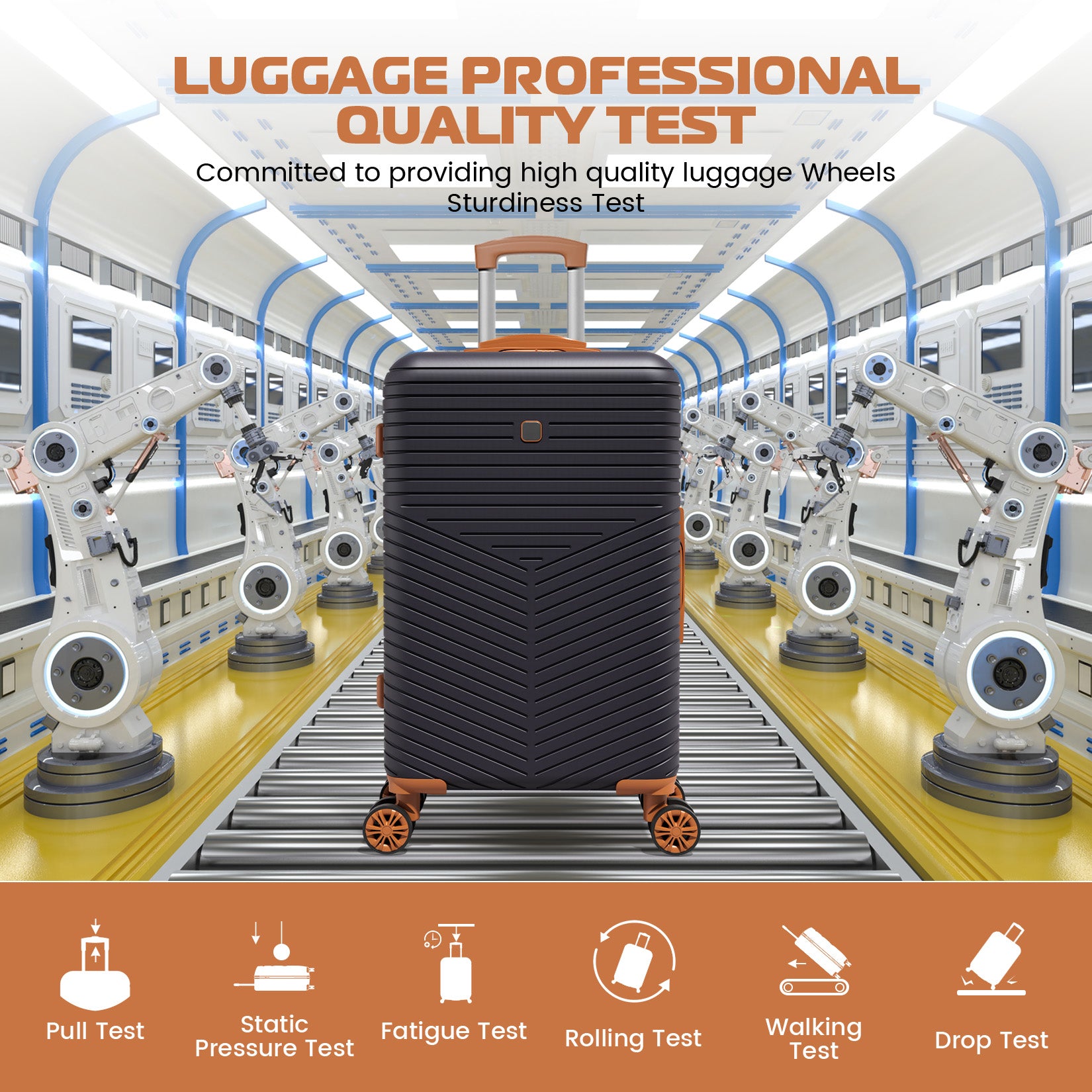 HOTEEL 4 Piece Hardside Luggage Set,Lightweight Travel Suitcases with TSA Lock & Spinner Wheels(13/20/24/28 inch, Black)
