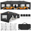Cobizi 10'x10'、10'x20'、10'x30'Pop up Canopy Tent, Protable Canopy Tent with 6 Sidewalls Waterproof Commercial Pop up Tent for Parties, Wedding, Camping, Courtyard with Carry Bag,White
