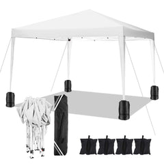 COBIZI 10'x10' Pop up Canopy Tent, Outdoor Instant Commercial Tents, Shade Shelter Gazebo,for Backyard Parties Event,Blue