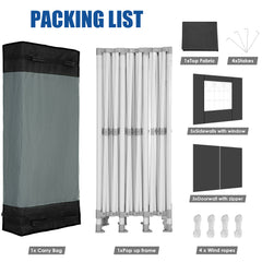 COBIZI Canopy 10'x30' Pop up Canopy with 8 Sidewalls Heavy Duty Party Tent Outdoor Party Event Gazebo Commercial Canopy Tents for Parties Wedding Outdoor Events, Black (Upgraded Frame&Windproof)