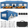 Cobizi 10'x10'、10'x20'、10'x30'Pop up Canopy Tent, Protable Canopy Tent with 6 Sidewalls Waterproof Commercial Pop up Tent for Parties, Wedding, Camping, Courtyard with Carry Bag,White