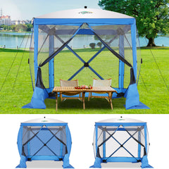 COBIZI 6'x6' Portable 4 Side Pop Up Canopy Screen Tent, SPC000044S